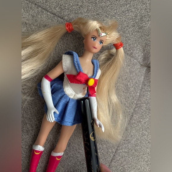1995 NTK TOEI A Vintage 90s Pretty Soldier Sailor Moon 6” Brushable Hair Toy - Picture 4 of 10
